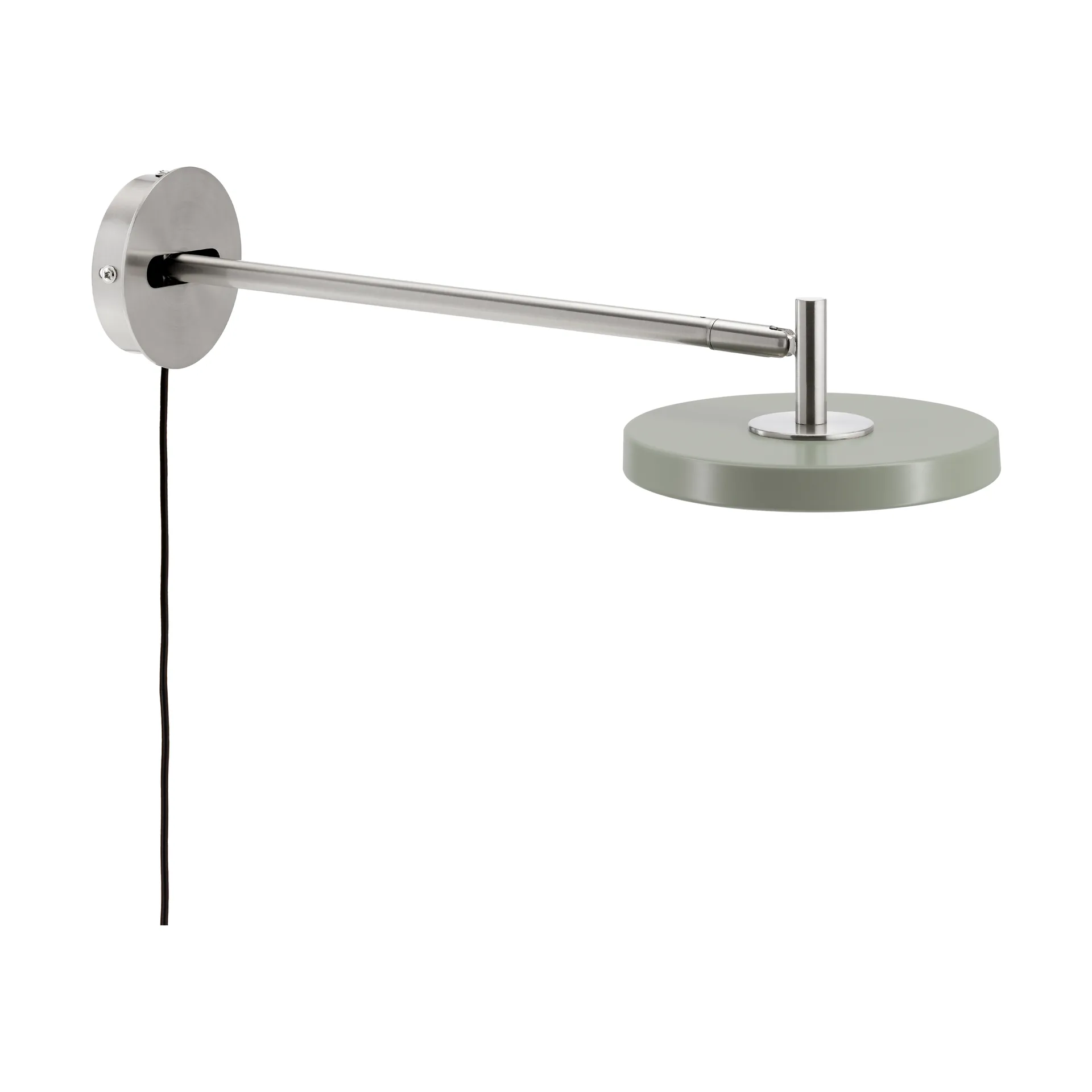 Asteria Wall wall lamp, Long, Nuance olive-chrome Umage