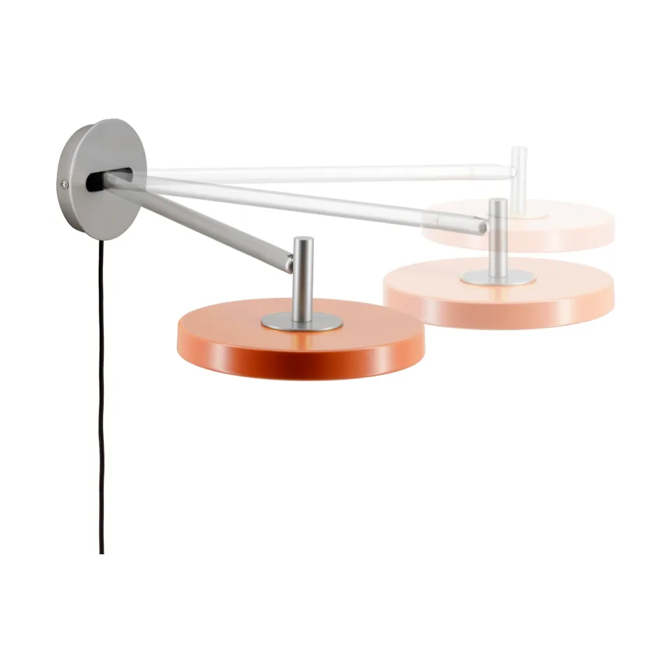 Asteria Wall wall lamp, Long, Nuance orange-chrome Umage