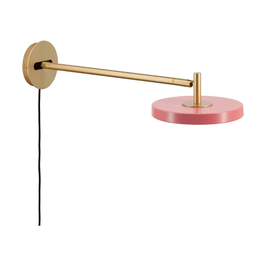 Asteria Wall wall lamp, Long, Nuance rose-brass Umage