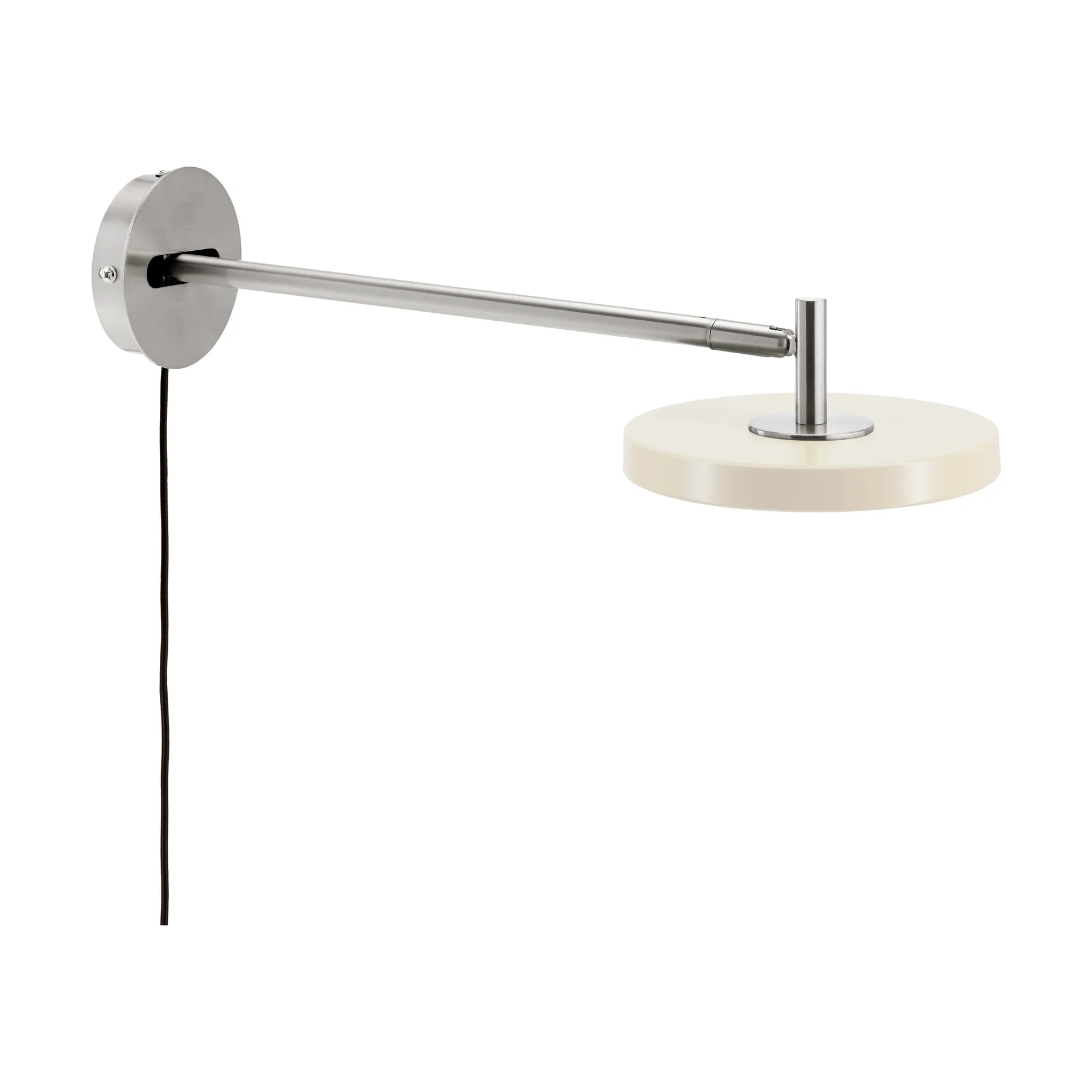Asteria Wall wall lamp, Long, Pearl white-chrome Umage