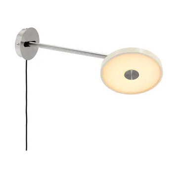 Asteria Wall wall lamp - Long, Pearl white-chrome - Umage
