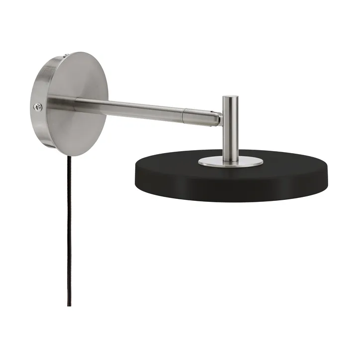 Asteria Wall wall lamp - Short, Black-chrome - Umage