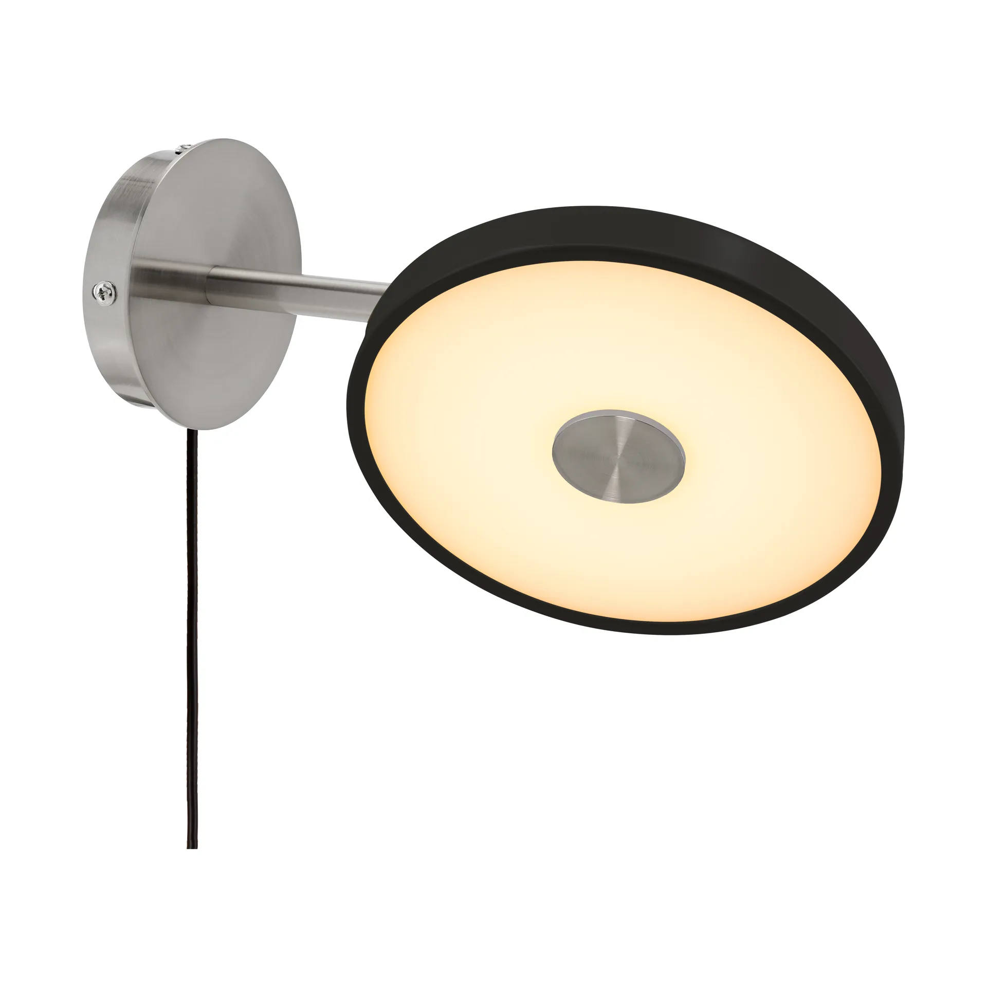 Asteria Wall wall lamp, Short, Black-chrome Umage