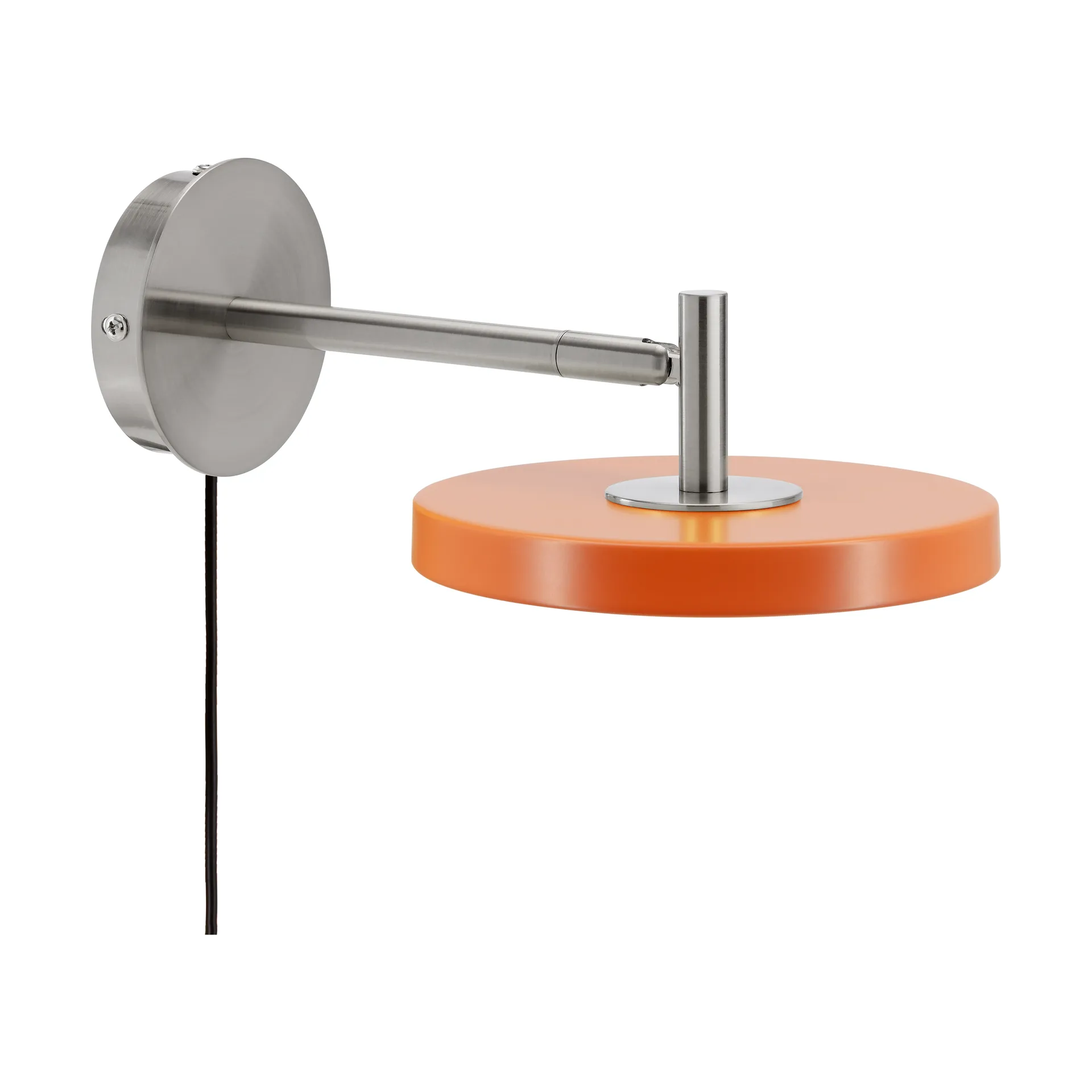 Asteria Wall wall lamp, Short, Nuance orange-chrome Umage