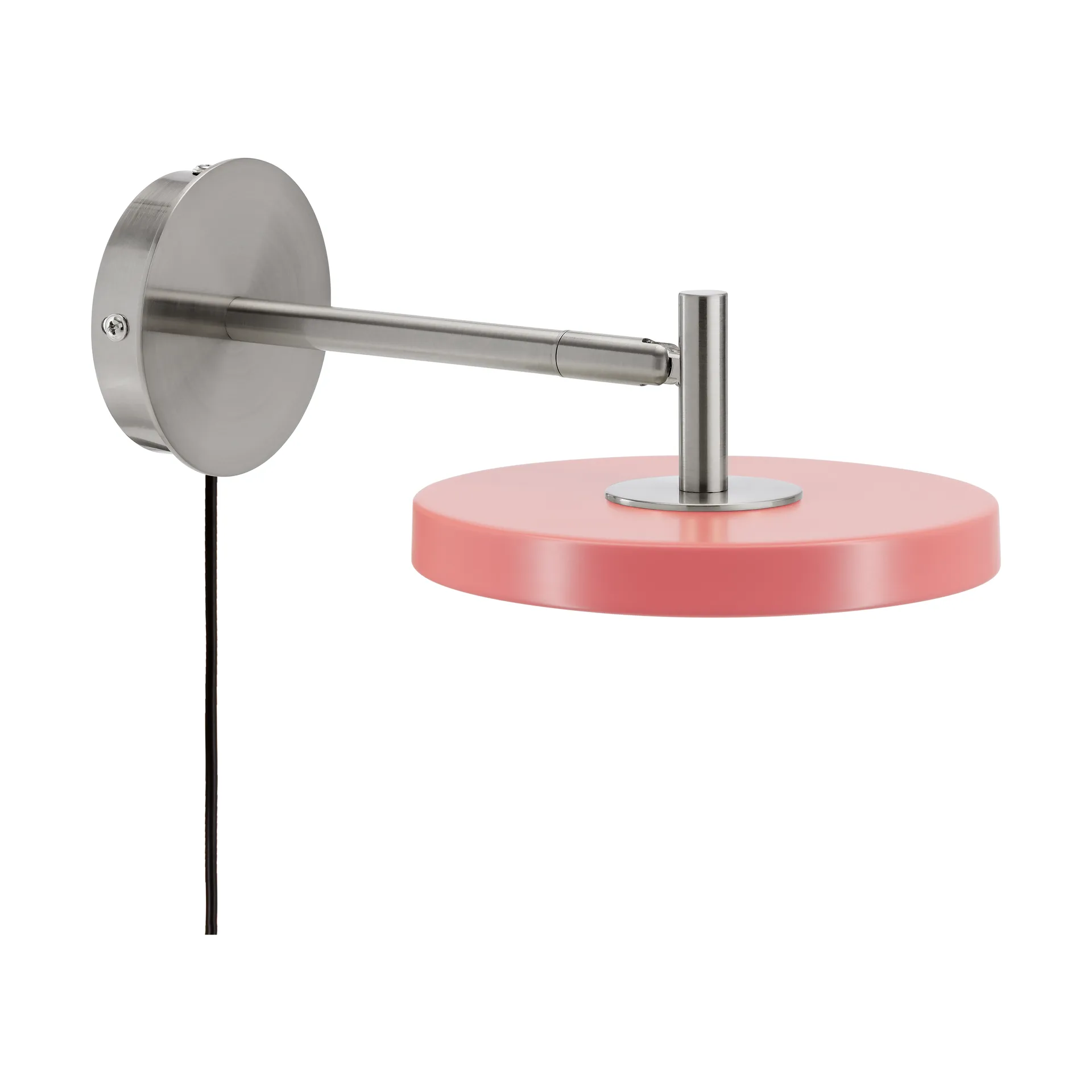 Asteria Wall wall lamp, Short, Nuance rose-chrome Umage