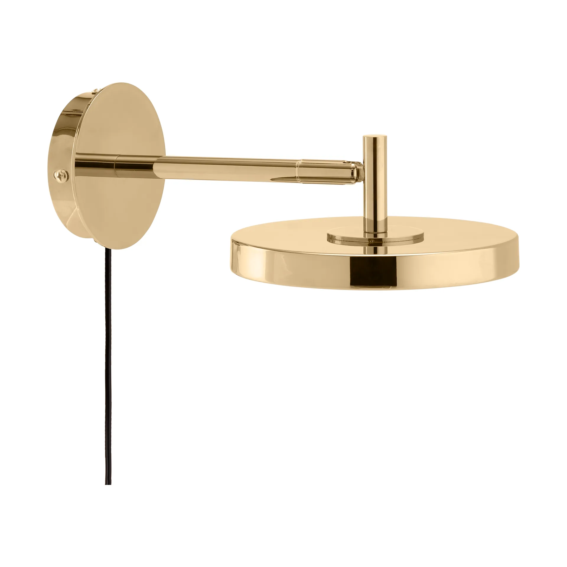Asteria Wall wall lamp, Short, Polished brass Umage