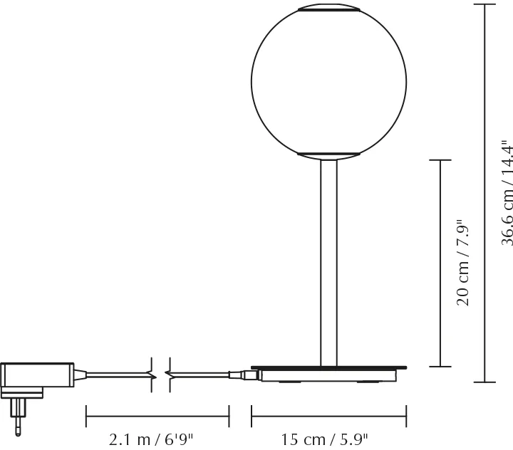 Audrey Table table lamp, Plated brass Umage