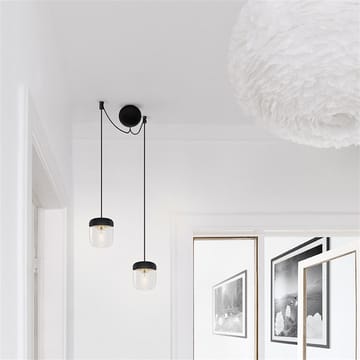 Cannonball ceiling cup with 2 cords - black - Umage