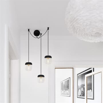 Cannonball ceiling cup with 3 cords - black - Umage