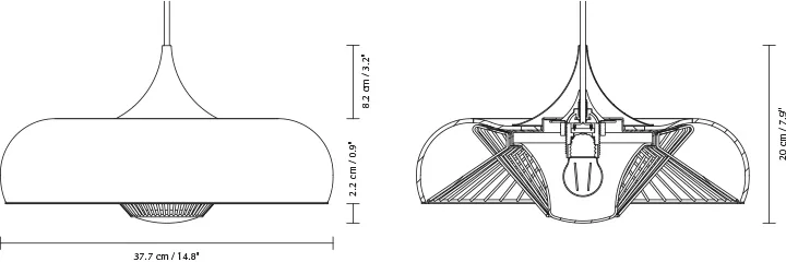Chordis lampshade, Brass Umage
