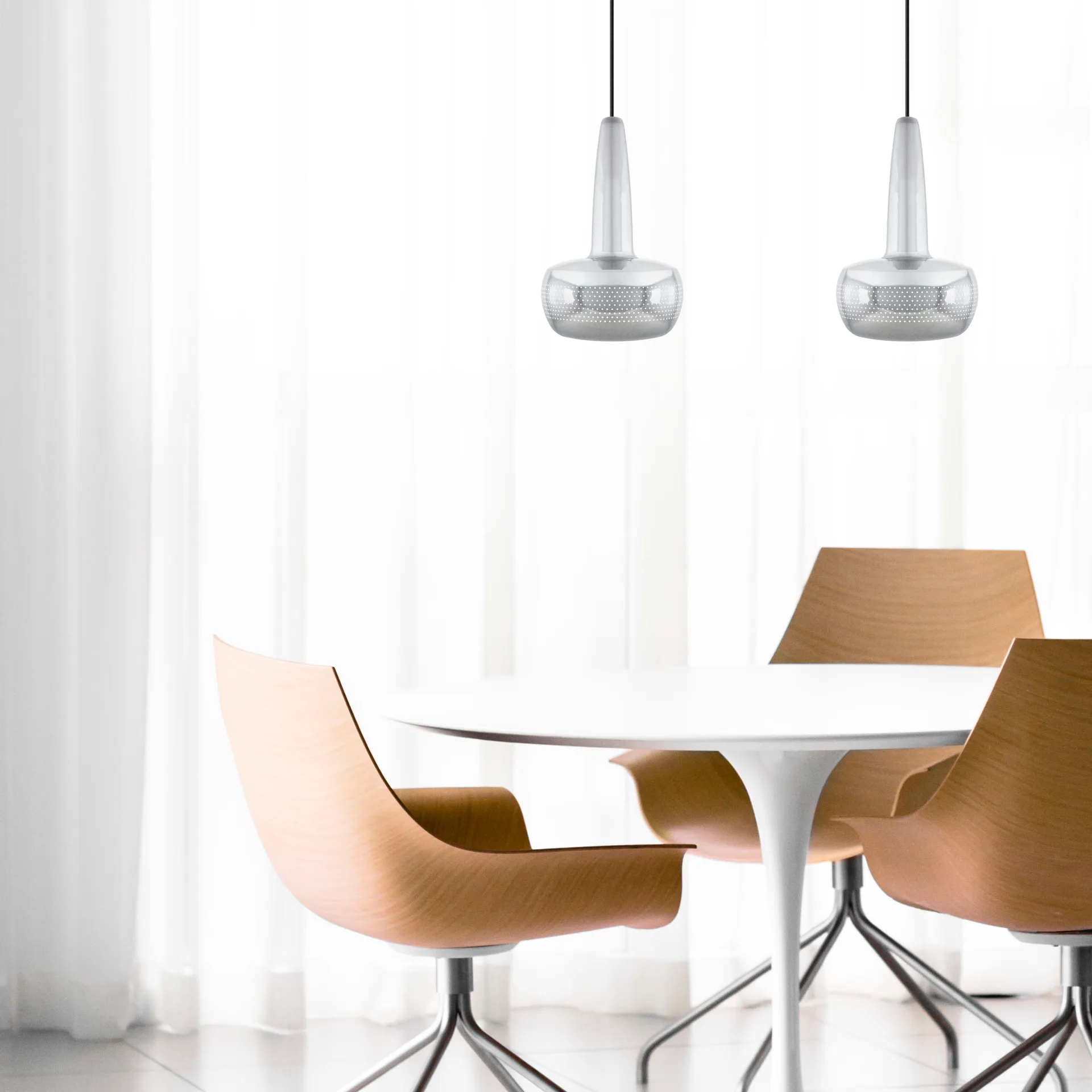 Clava ceiling lamp Ø21.5 cm, polerat steel Umage