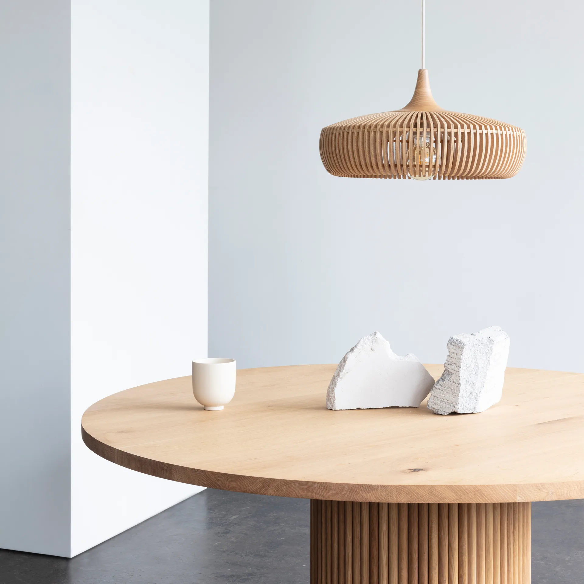 Clava Dine Wood lamp shade Ø43 cm, natural oak Umage