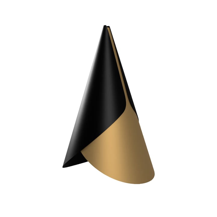 Cornet lamp shade - black, brass - Umage