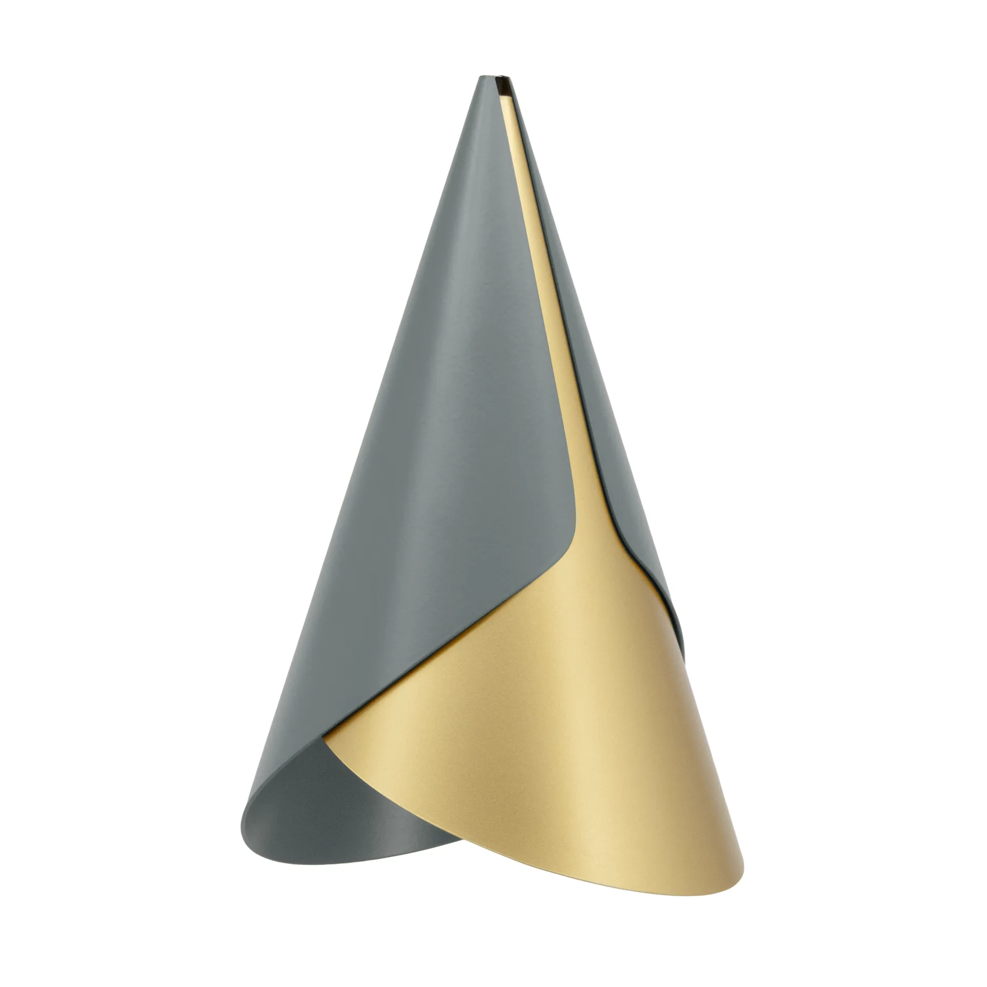 Cornet lampshade, Slate-brass Umage