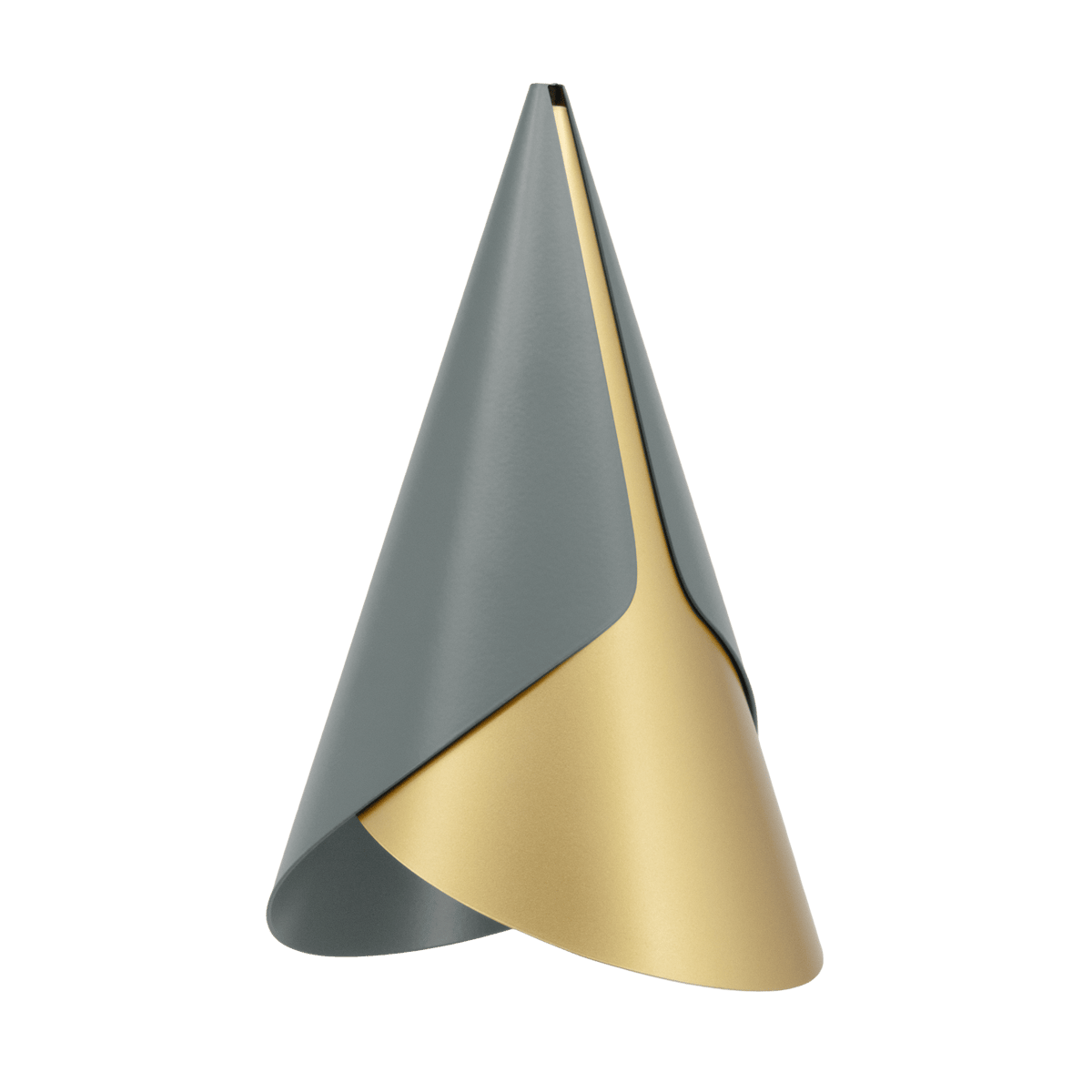 Umage Cornet lampshade Slate-brass | Scandinavian Design | Pendant lamps | Grey