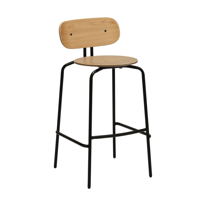 Curious bar stool 75 cm - Oak-black - Umage