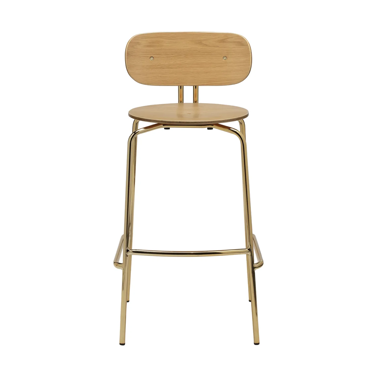 Umage Curious bar stool 75 cm Oak-brass | Scandinavian Design | Bar stools | Gold-coloured
