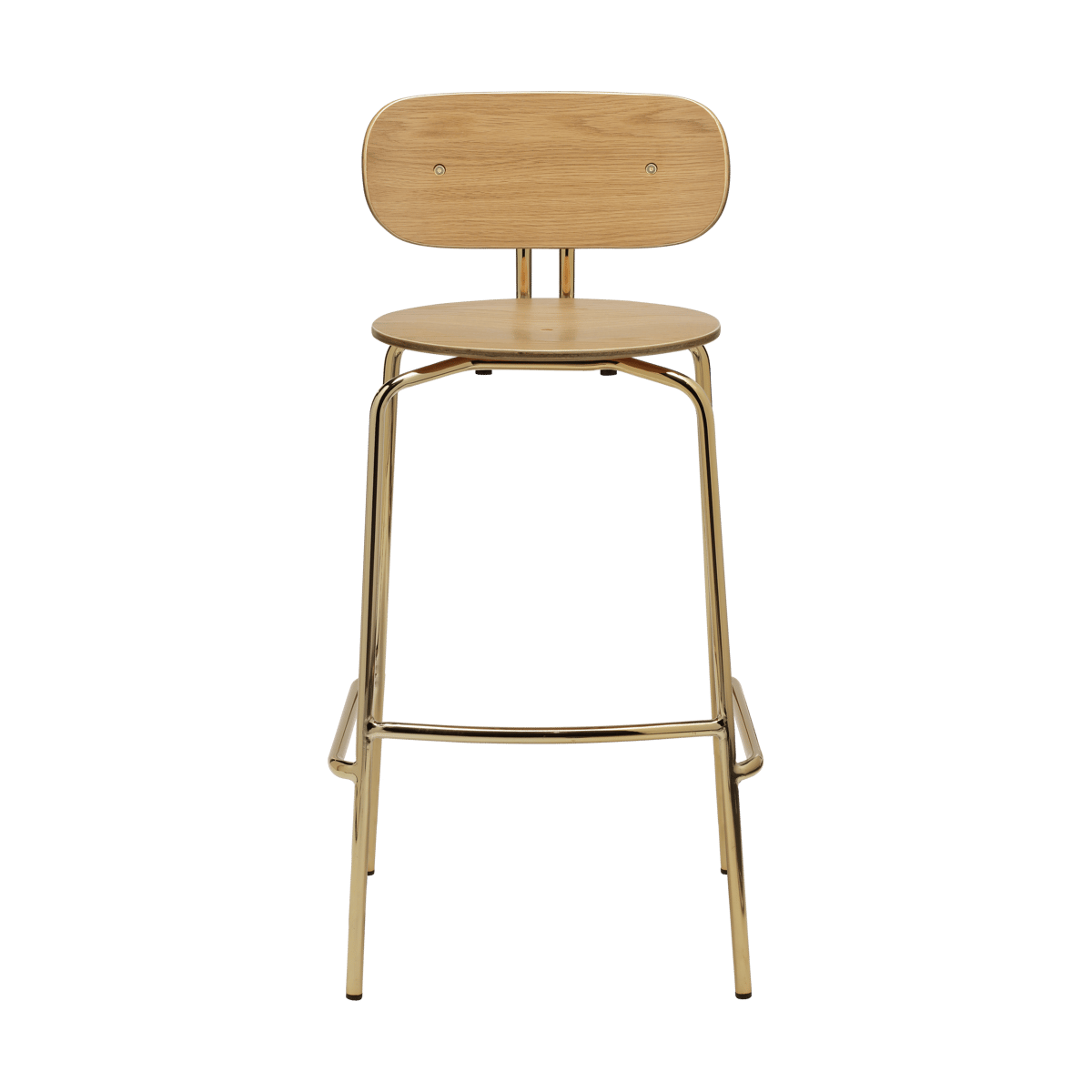 Umage Curious bar stool 75 cm Oak-brass | Scandinavian Design | Bar stools | Gold-coloured