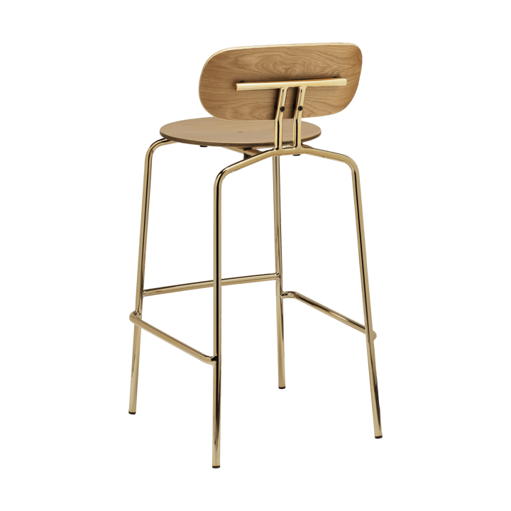 Curious bar stool 75 cm, Oak-brass Umage