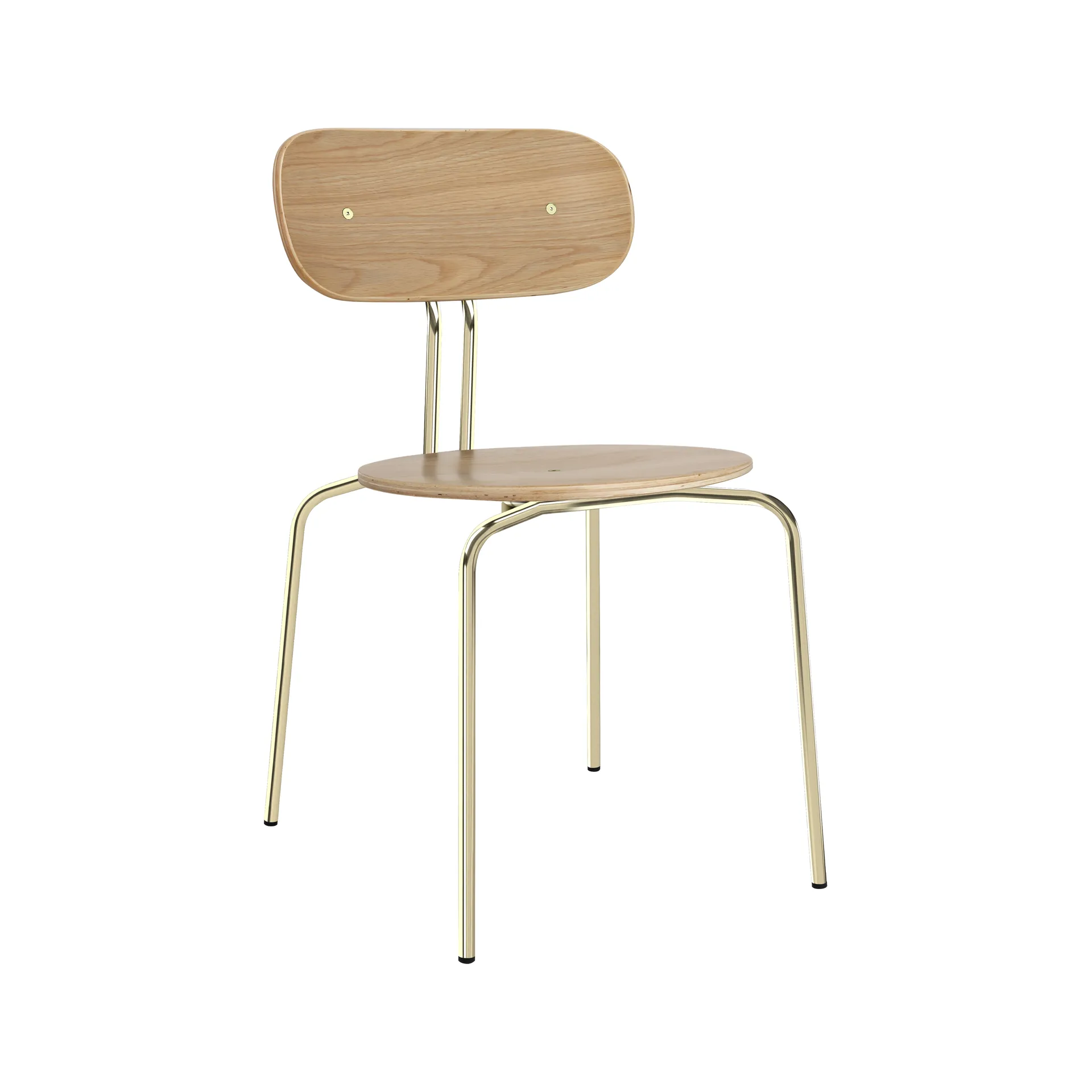 Curious chair, Oak-brass legs Umage