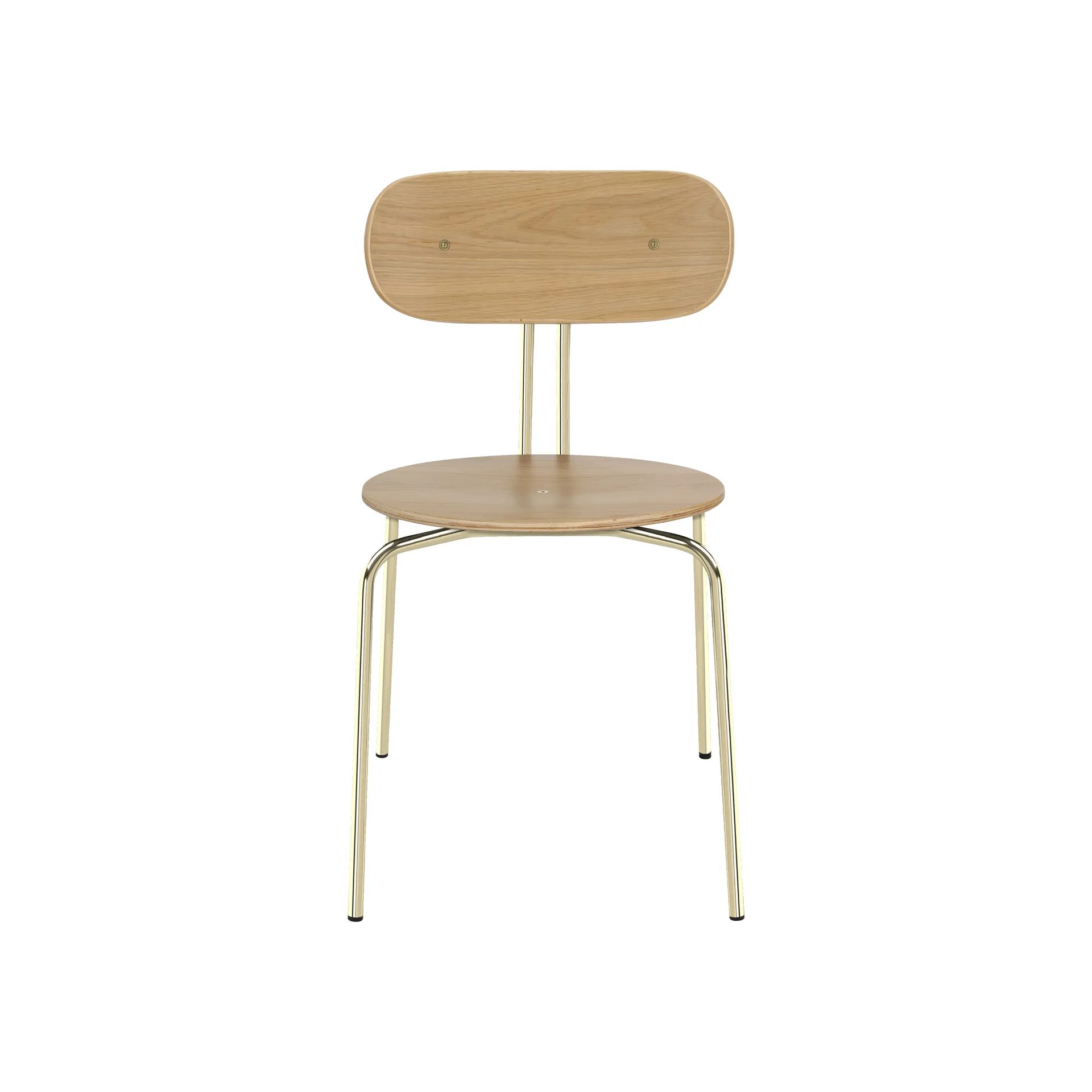 Curious chair, Oak-brass legs Umage
