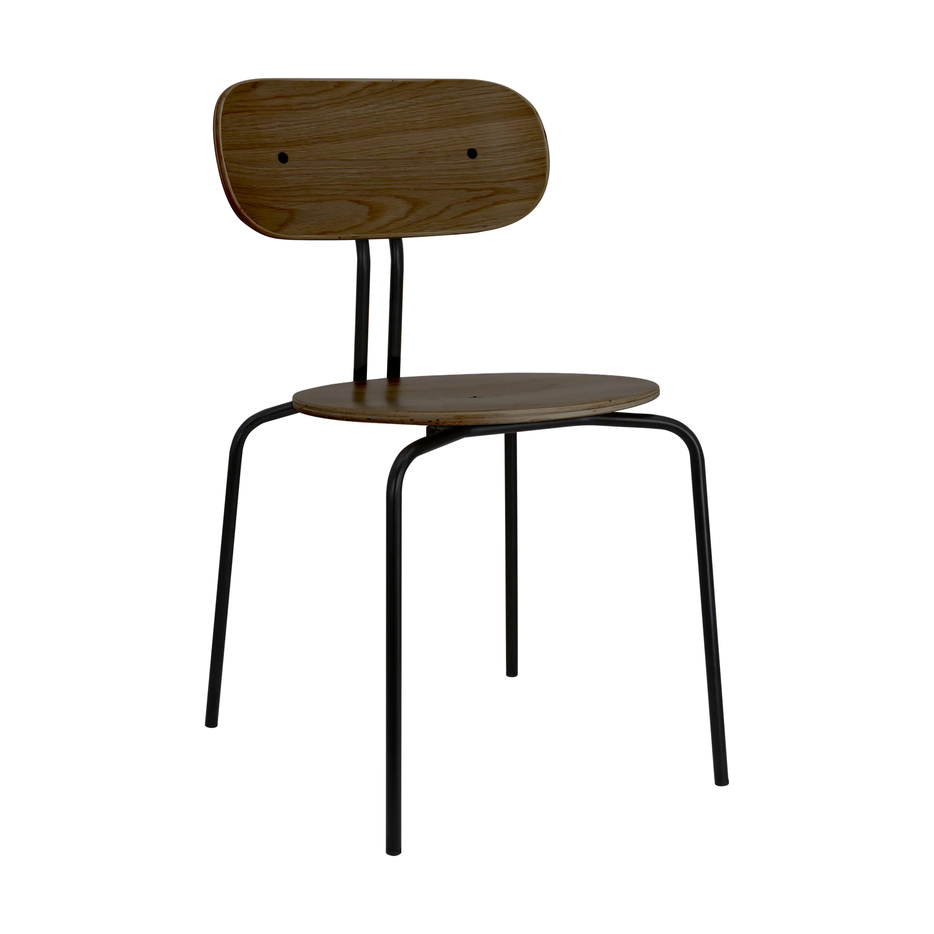 Curious chair, Smoked oak-black legs Umage