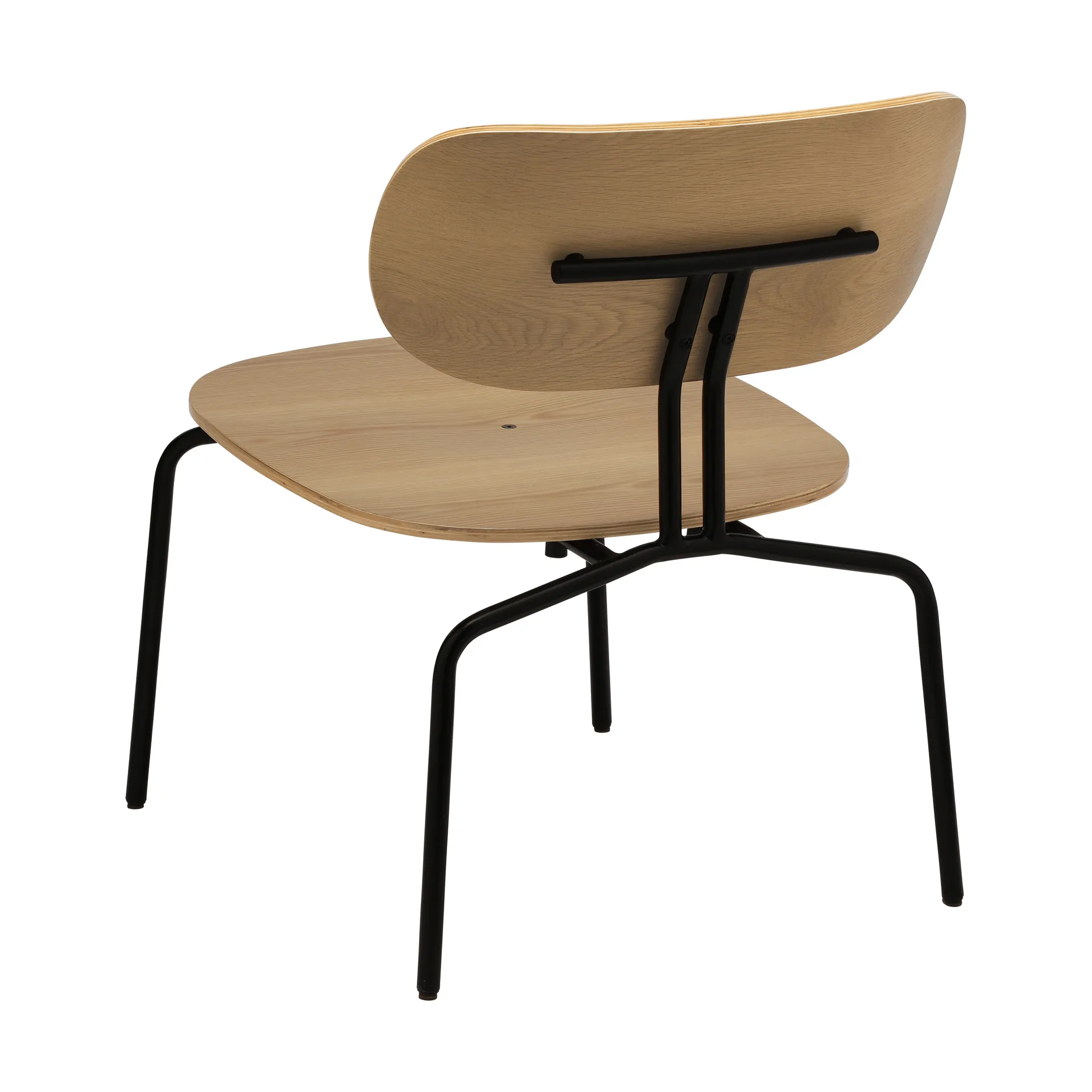 Curious lounge chair, Oak-black Umage