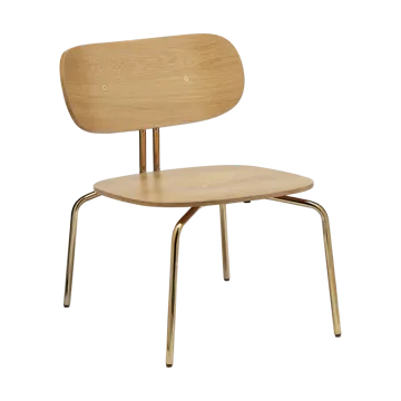 Curious lounge chair - Oak-brass - Umage