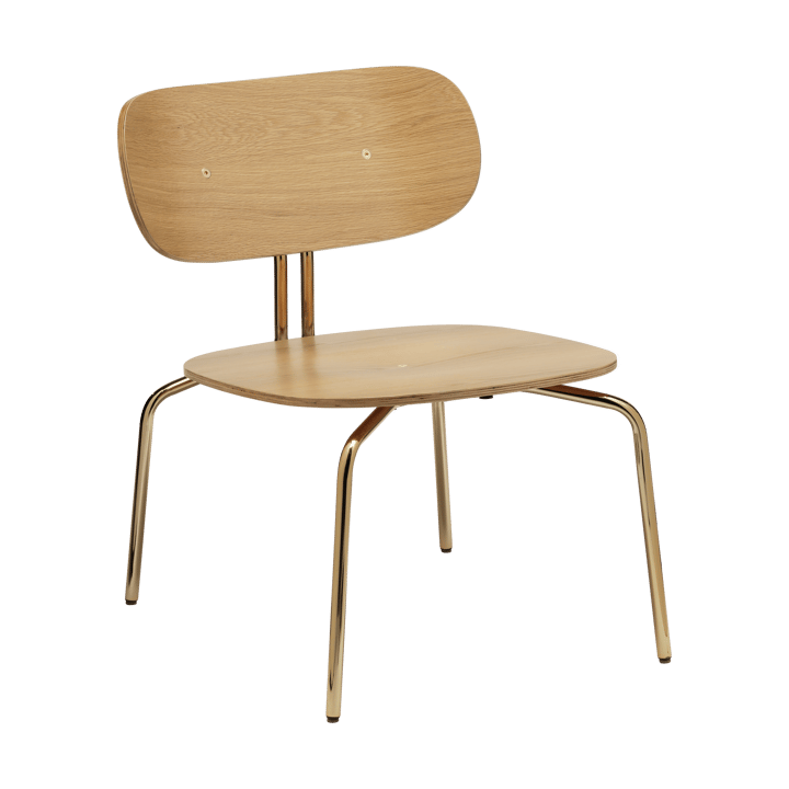 Curious lounge chair - Oak-brass - Umage