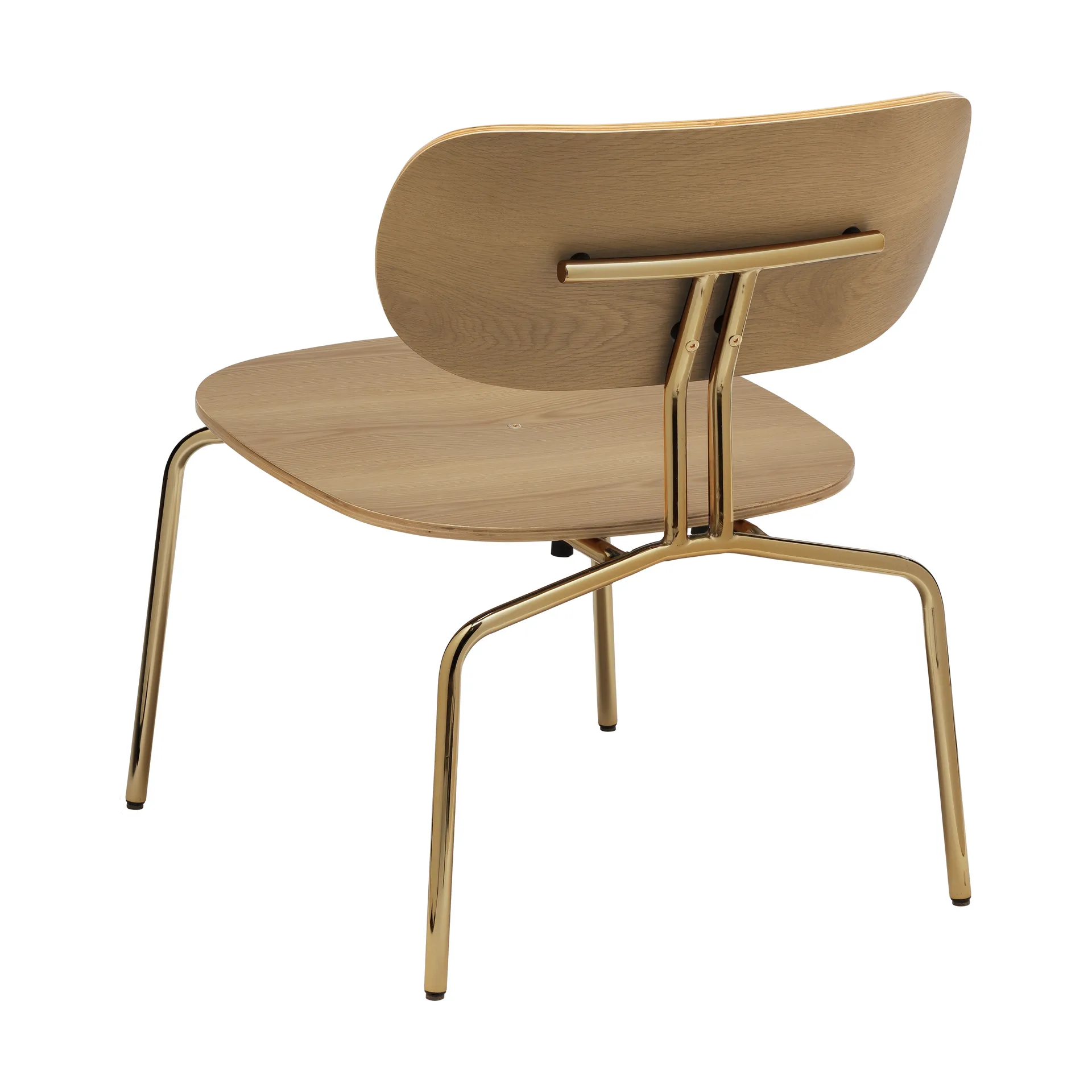 Curious lounge chair, Oak-brass Umage