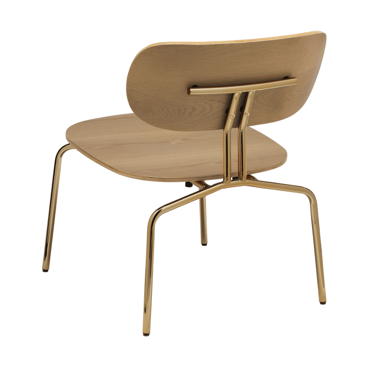 Curious lounge chair, Oak-brass Umage