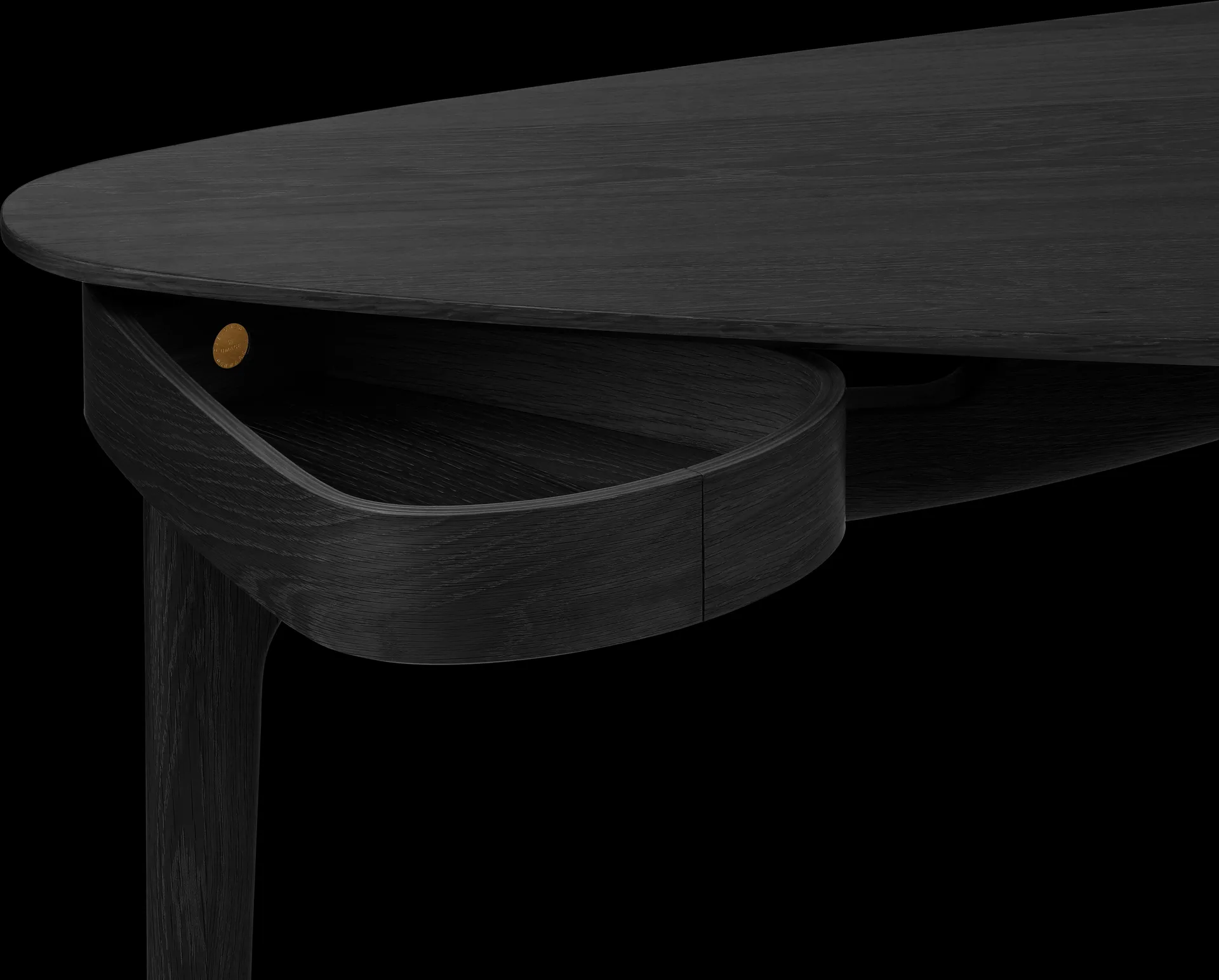 Duende desk 67.1x130 cm, Black oak Umage