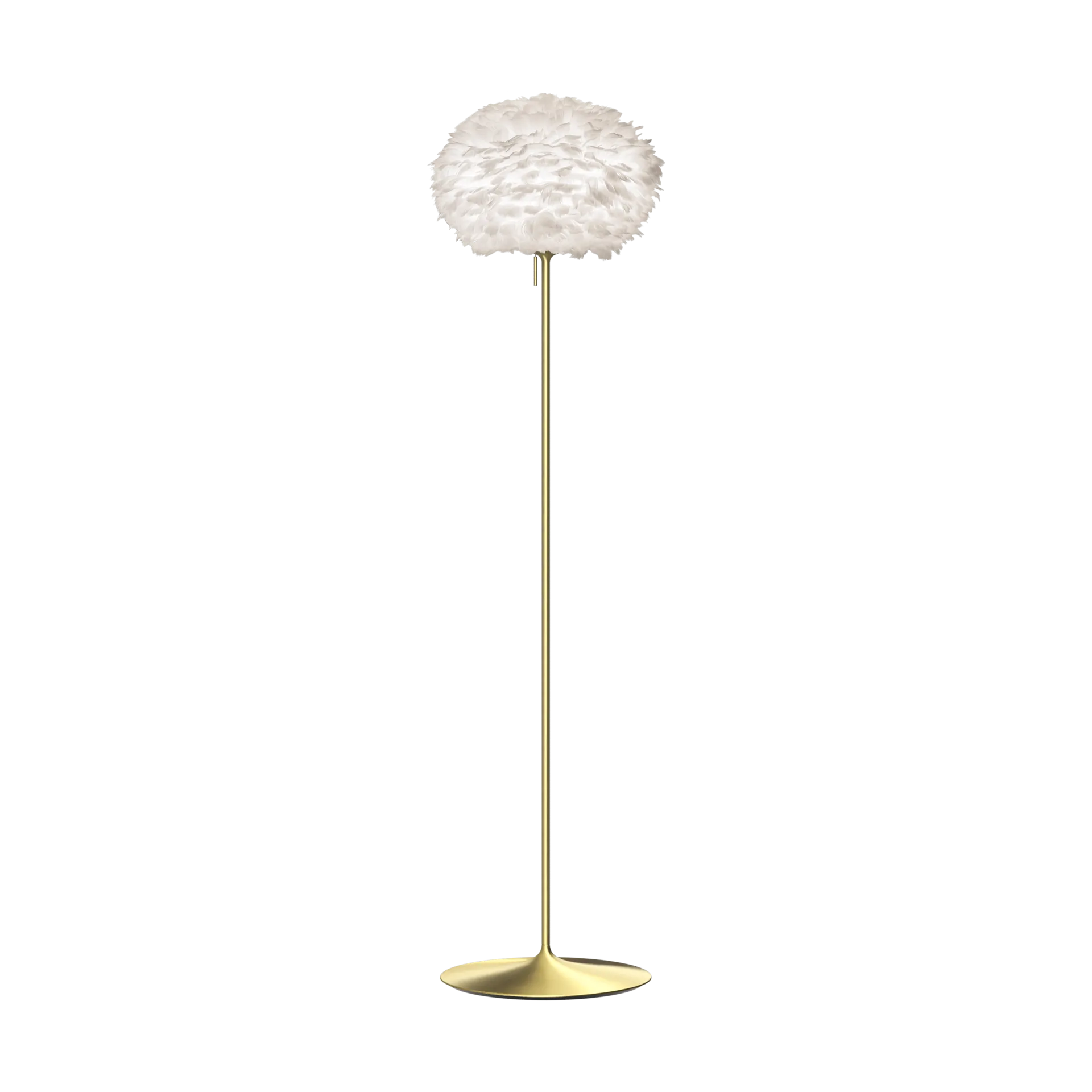 Eos floor lamp medium, White-brushed brass Umage
