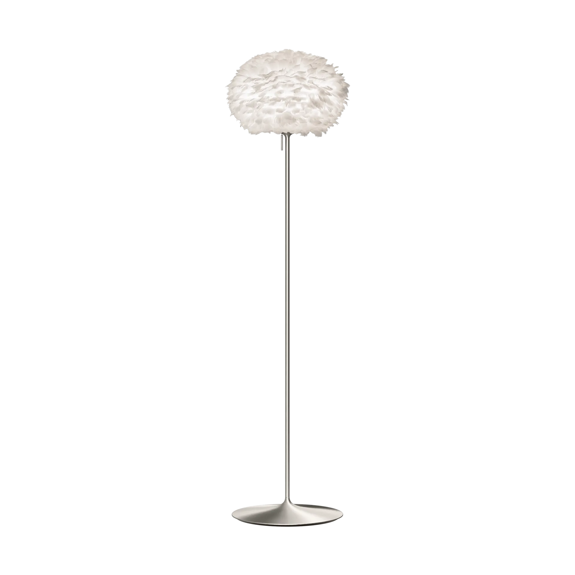 Eos floor lamp medium, White-brushed steel Umage