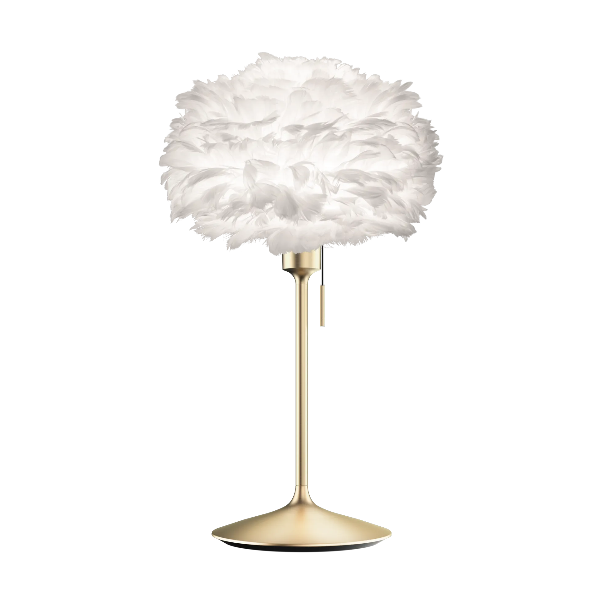 Eos table lamp mini, White-Brushed brass Umage