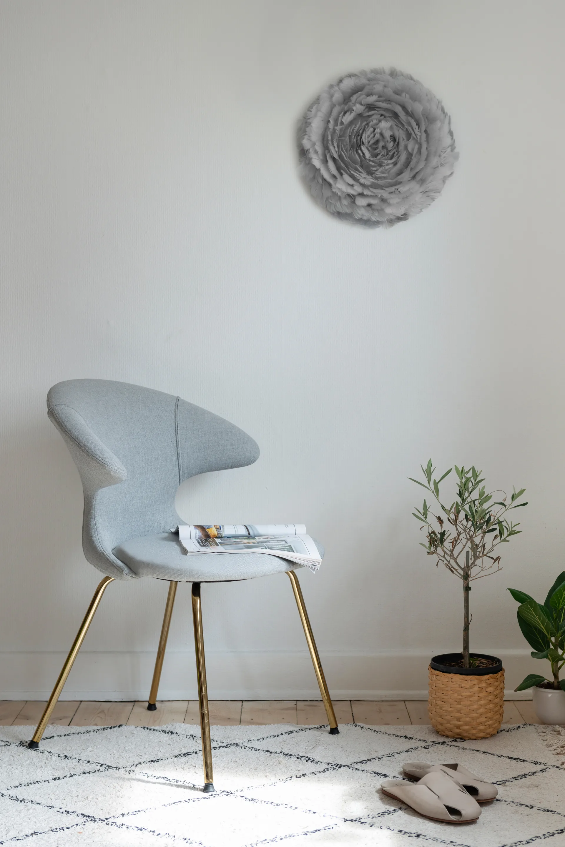 Eos Up ceiling lamp grey, 45 cm Umage