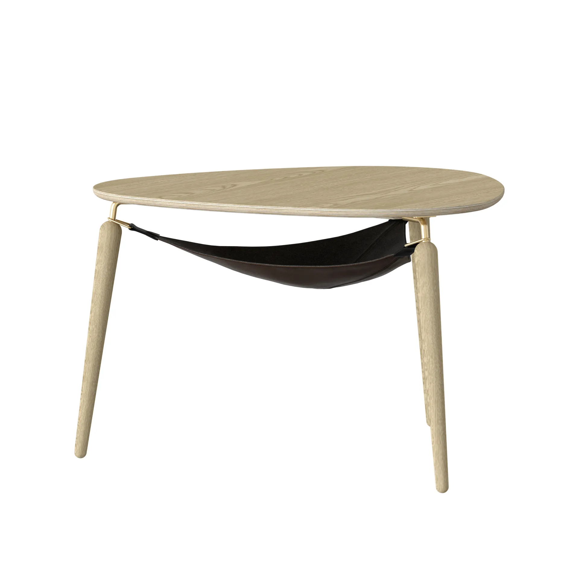 Hang Out coffee cup table, Oak-bronze Umage