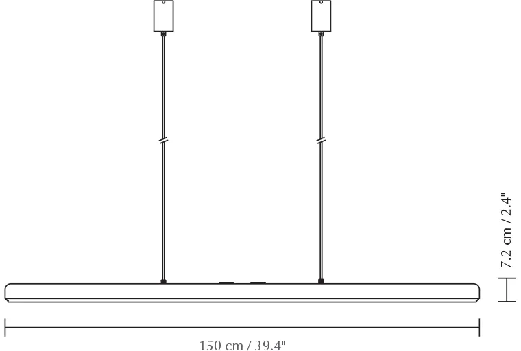 Hazel Branch 1.5m pendant, Black-brass Umage