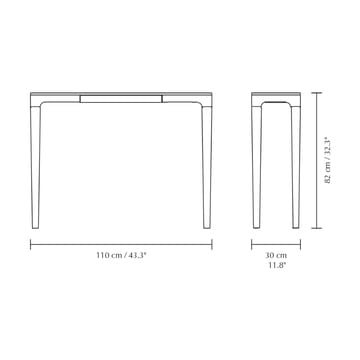 Heart'n'Soul console table 120 cm - Oak-cloud grey - Umage