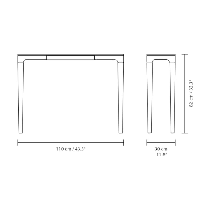 Heart'n'Soul console table 120 cm, Oak-cloud grey Umage