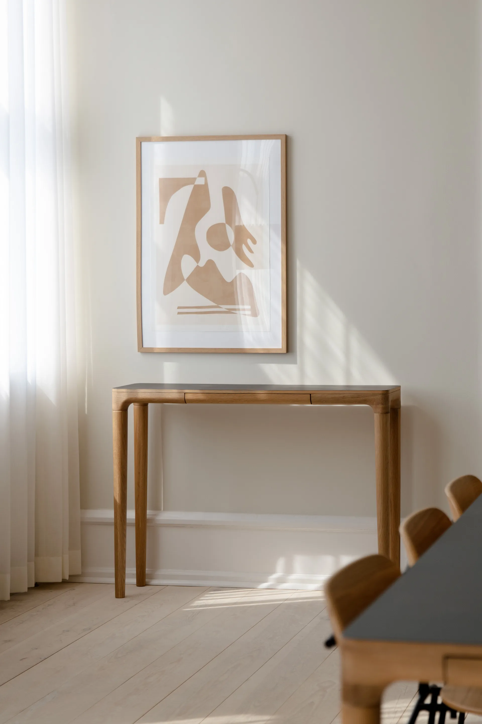 Heart'n'Soul console table 120 cm, Oak-obsidian black Umage