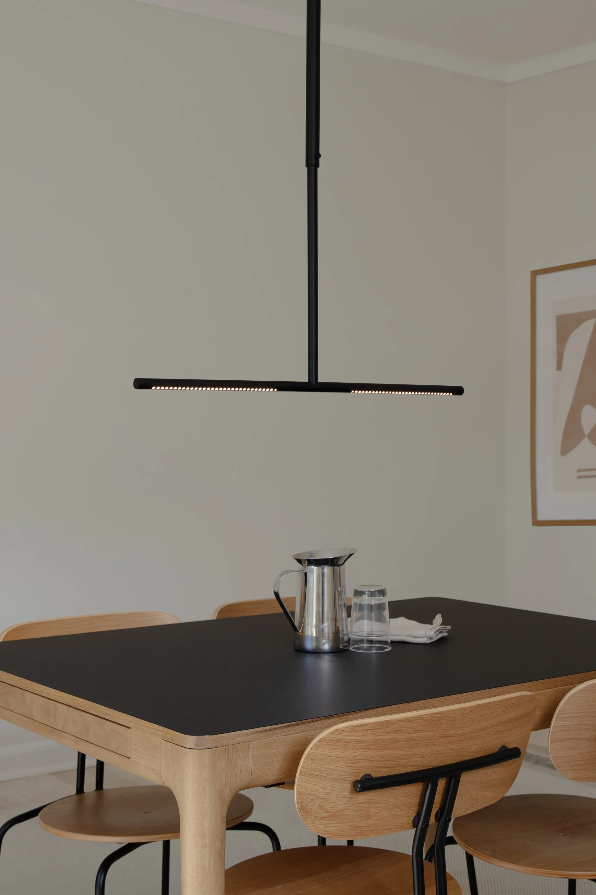 Heart'n'Soul dining table 90x120 cm, Oak-obsidian black Umage