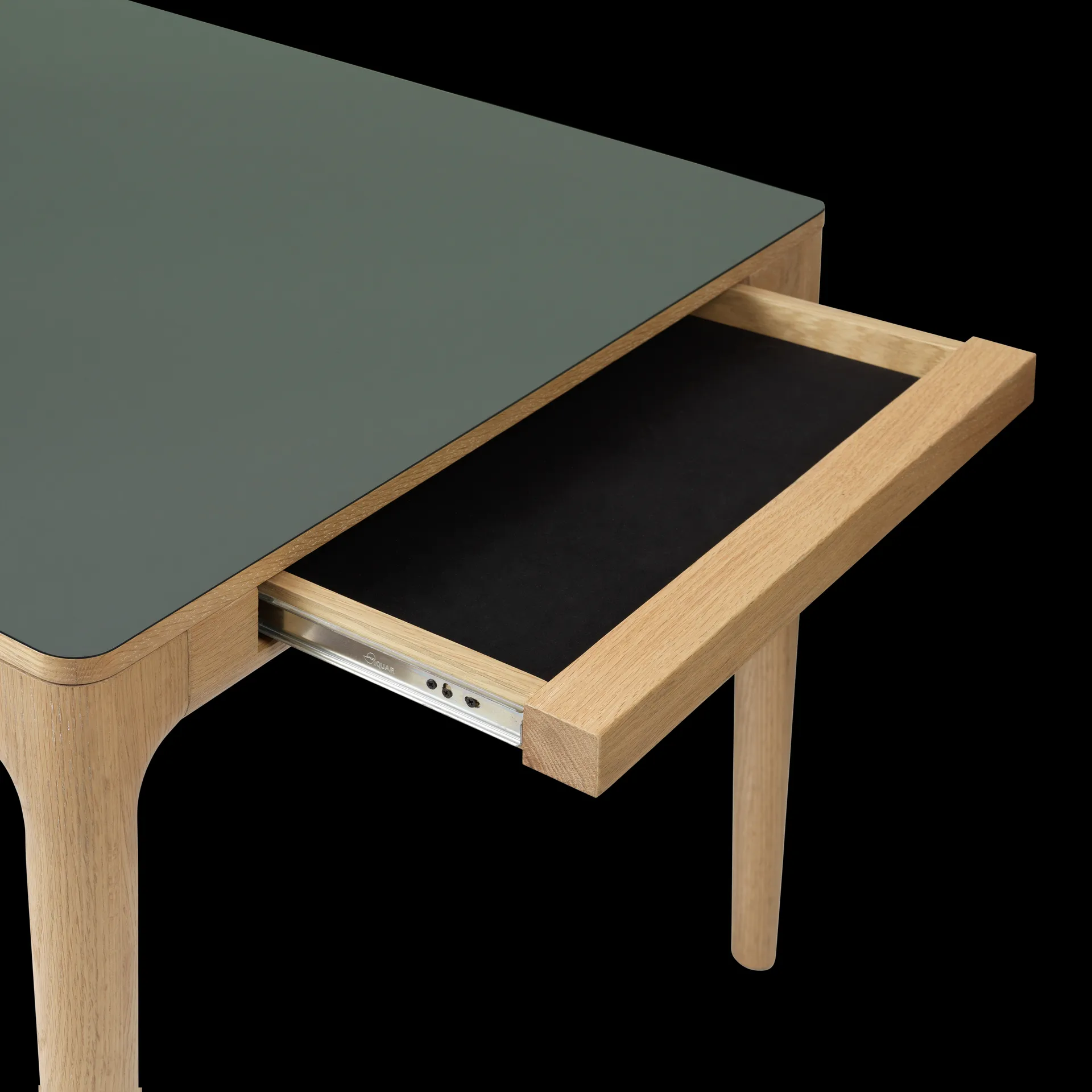 Heart'n'Soul dining table 90x200 cm, Oak-moss green Umage