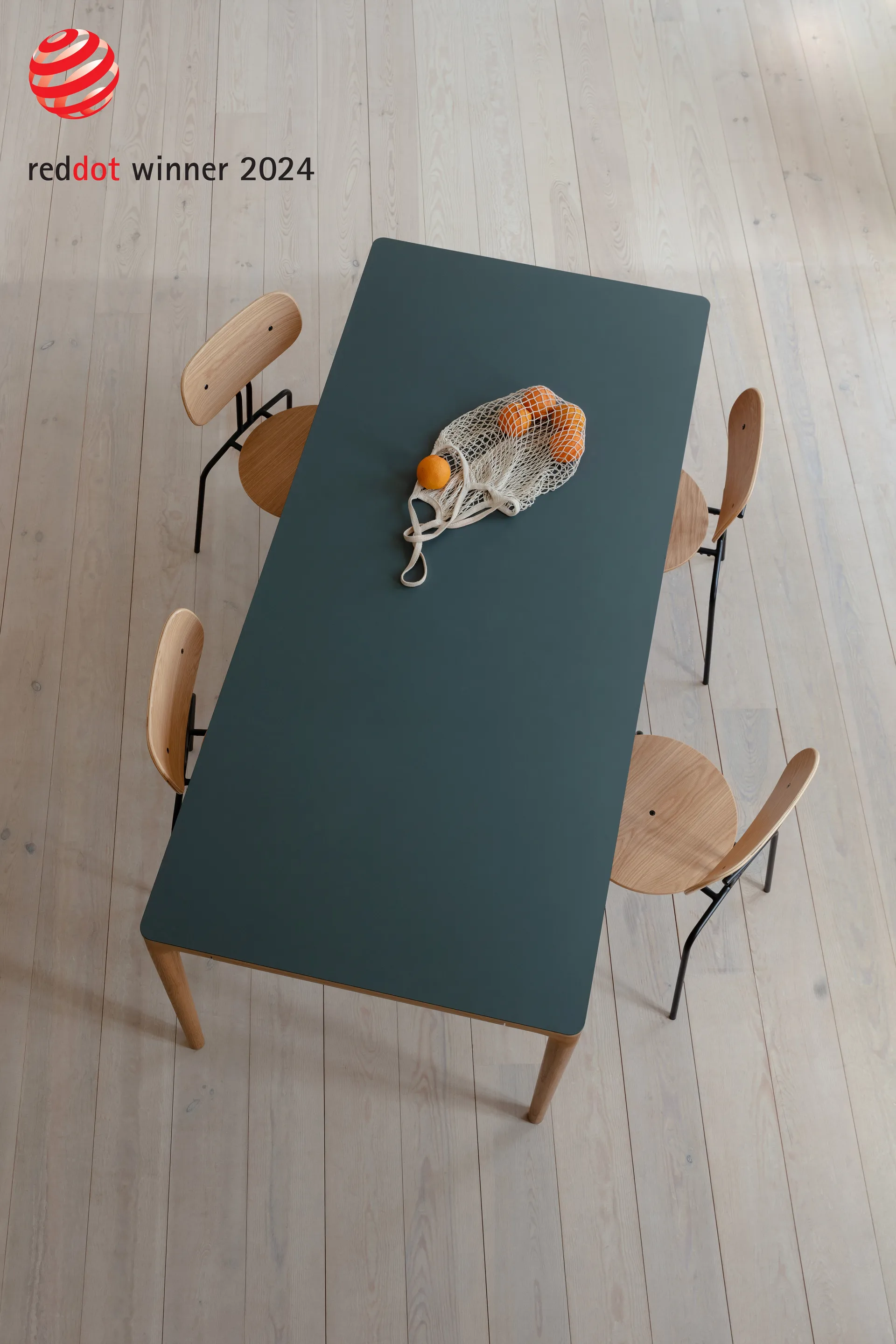 Heart'n'Soul dining table 90x200 cm, Oak-moss green Umage