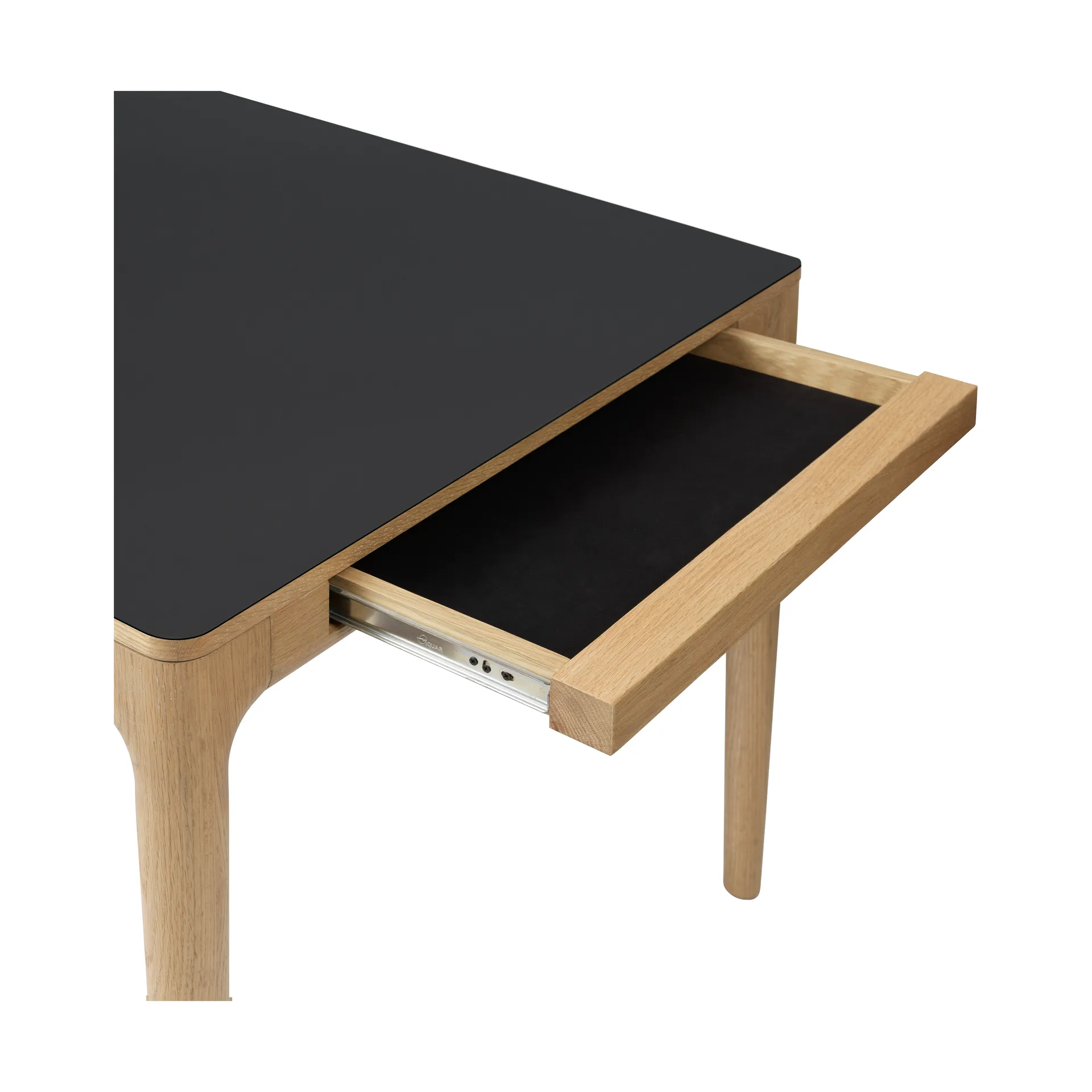 Heart'n'Soul dining table 90x200 cm, Oak-obsidian black Umage
