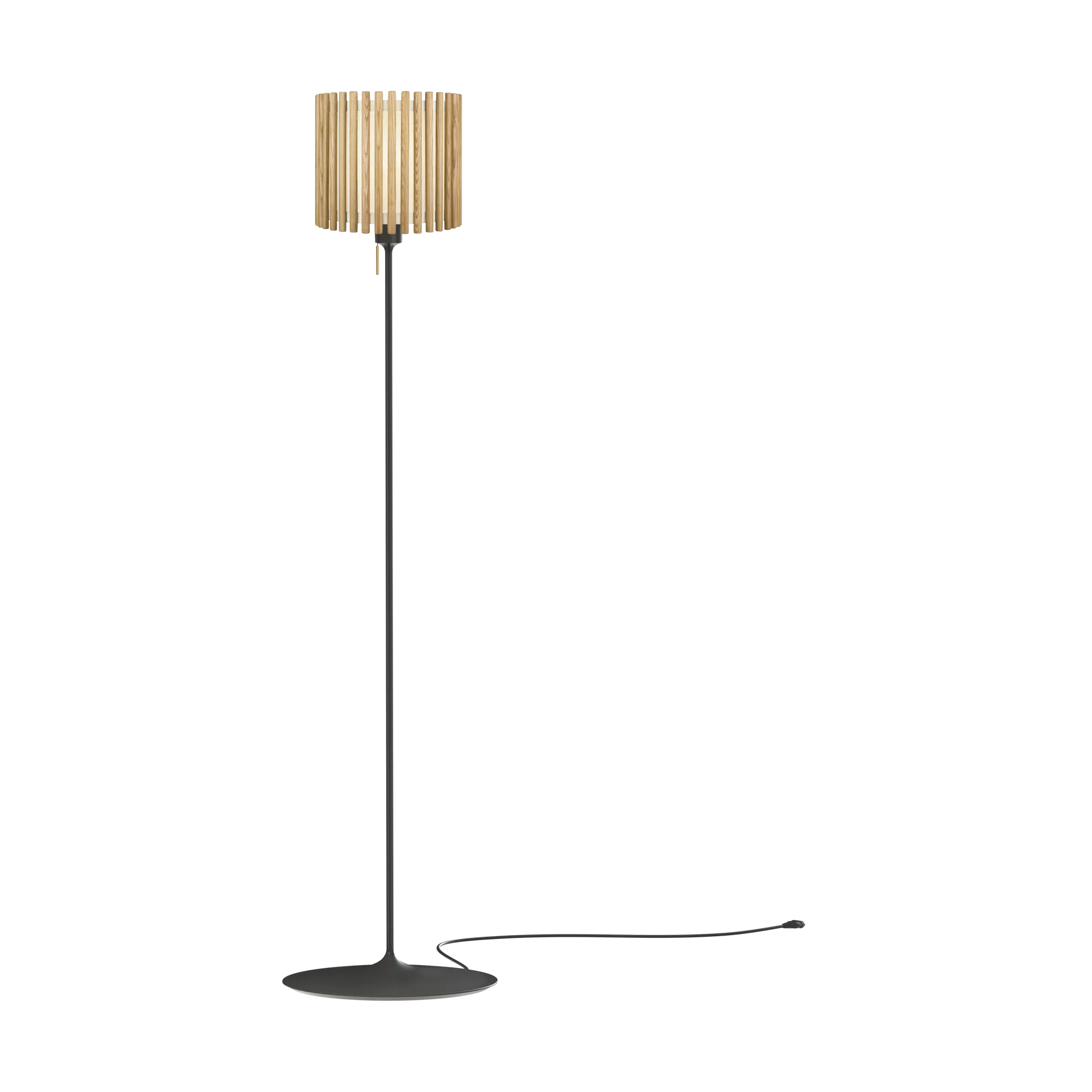 Komorebi floor lamp medium, Circle oak-black Umage