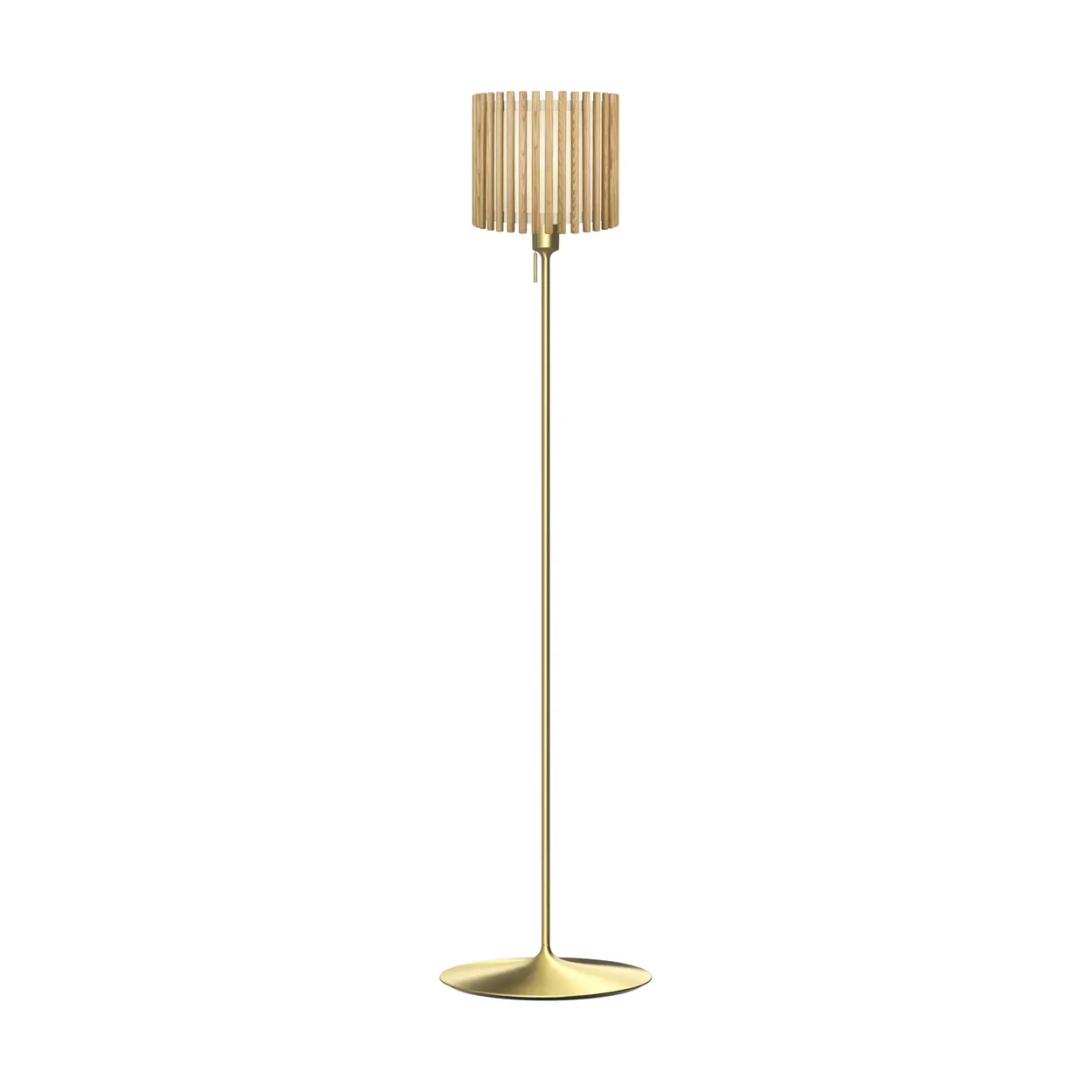 Umage Komorebi floor lamp medium Circle oak-Brush brass