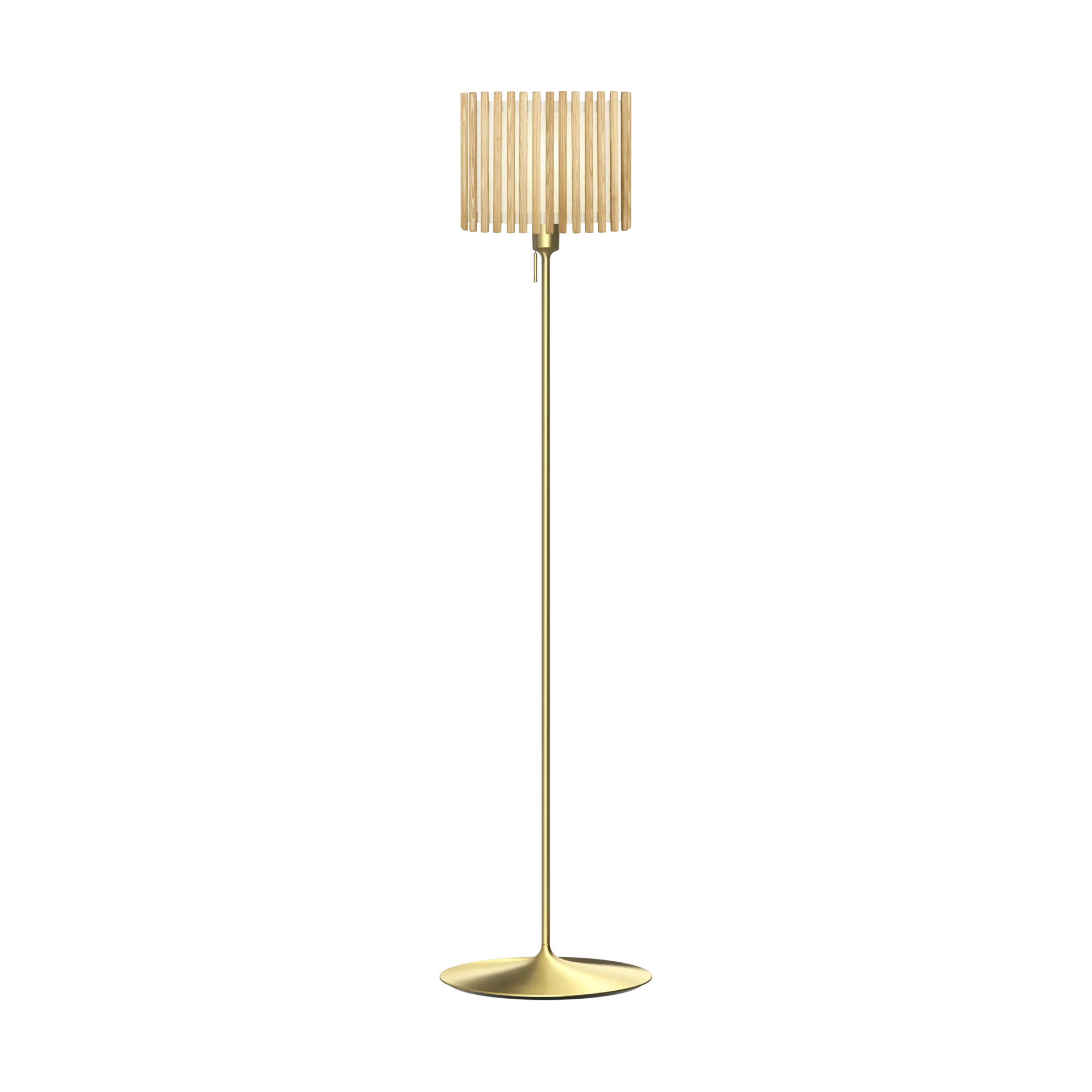 Komorebi floor lamp medium, Rectangular oak-brushed brass Umage
