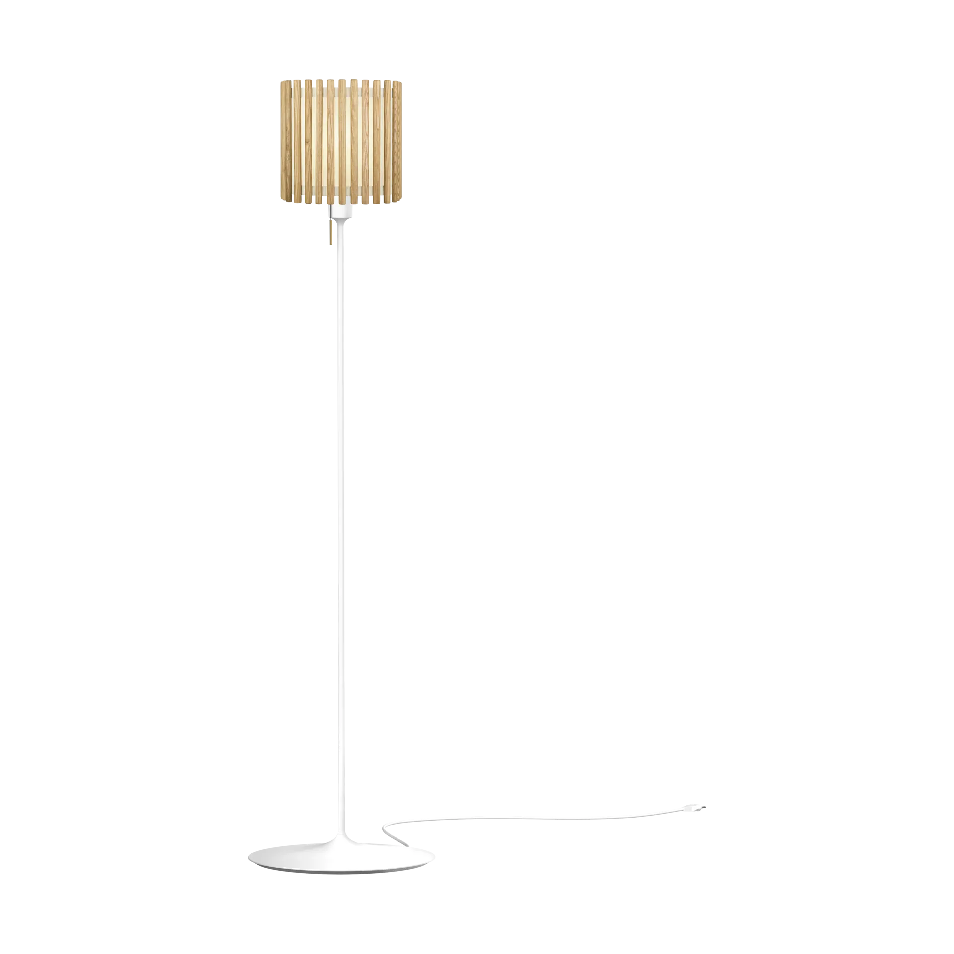 Komorebi floor lamp medium, Square oak-White Umage