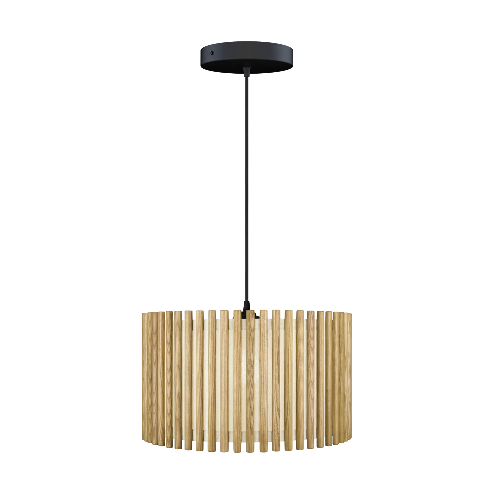 Komorebi pendant large, Circle oak-black Umage